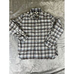 Joseph Abboud Brown‎ And Blue Plaid Shirt XL Button Up